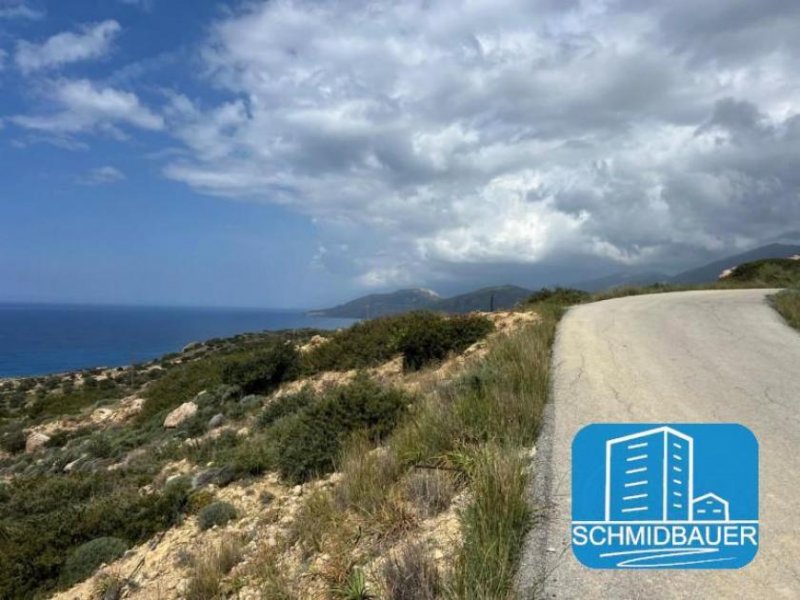 Ag. Paraskevi bei Triopetra Kreta, Ag. Paraskevi bei Triopetra - Baugrundstück mit Baugenehmigung für ein 140 m² Haus mit herrlichem Meerblick kaufen